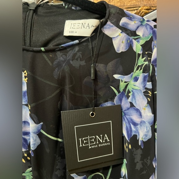 NWT Ieena for MAC DUGGAL Floral Cape Mini Shift Dress 4 - Picture 7 of 16